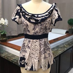 Yoana Baraschi Ruffle Blouse